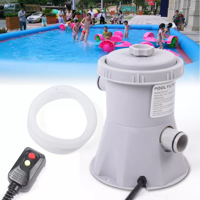 110V 20W Swimming Pool Electric Filter Pump Water Cleaning Tool White New