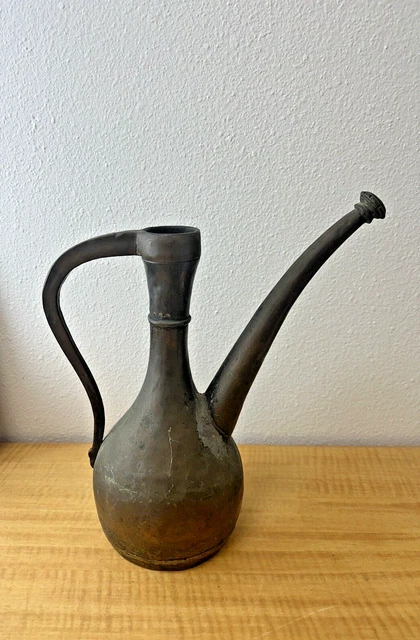 Antique Hand Wrought Copper Tea Pot Water Pitcher