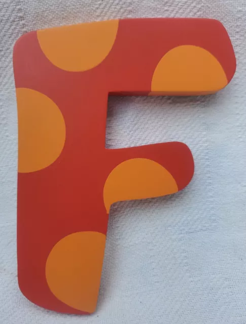 Vtg Tatutina Wooden Letter “F” Decorative Alphabet Decor Kids FUN Wall Hanging