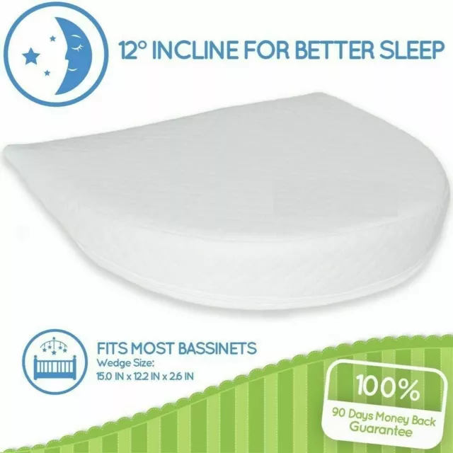 Soft Baby Wedge Pillow Anti Reflux Colic Cushion Pram Crib Cot Bed Flat Round