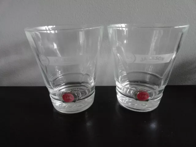 Vintage Set of 2 Jameson Irish Whiskey Lowball Glasses  8 oz
