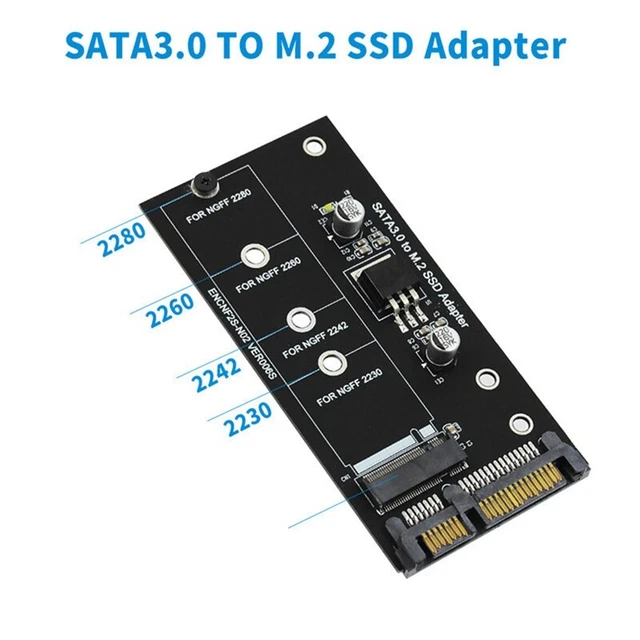 Boîtier Externe USB-C Pour SSD M.2 NGFF SATA - Adaptateur USB 3.0 Jusqu'à 6 Gb/s - Compatible 2280, 2260, 2242, 2230 (B Key) - 11
