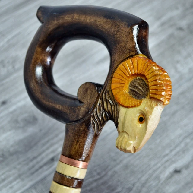 Canne De Marche Sculptée Main Dragon - Bois, Style Victorien, Neuf Avec étiquettes - Fabriqué En Inde