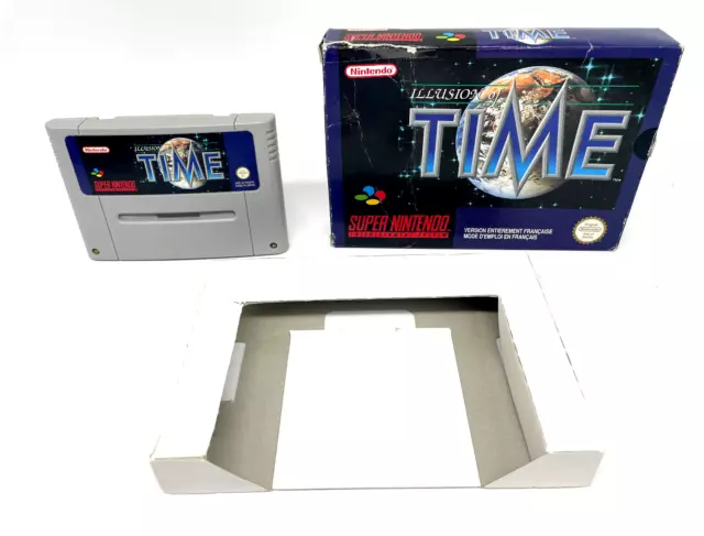 Illusion of Time SNES Super Nintendo OVP ohne Anleitung Rechts Siegel TOP PAL FR