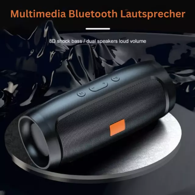 Tragbarer Bluetooth Lautsprecher Soundbox Soundstation Musikbox Radio MP3 SD USB