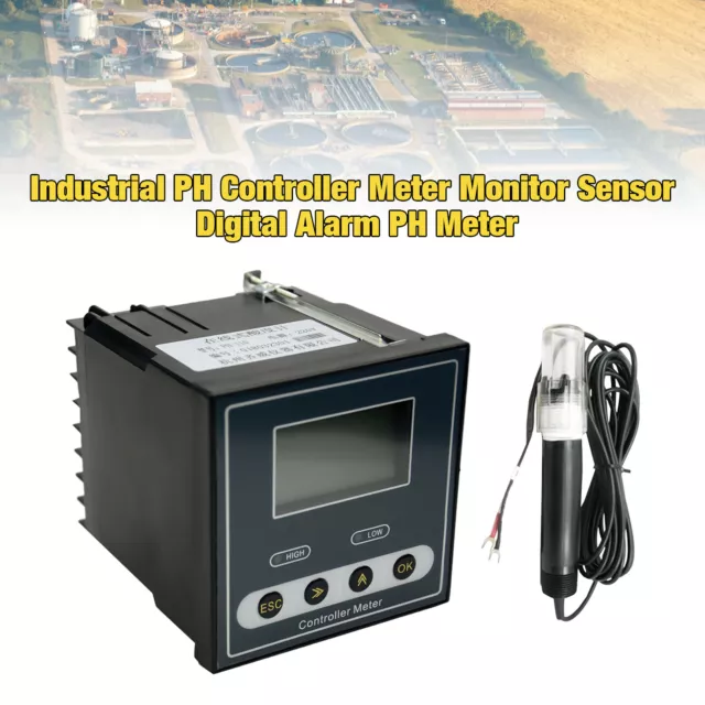 PH-110 Industrial PH Meter on-line Digital pH Controller Monitor Electrode