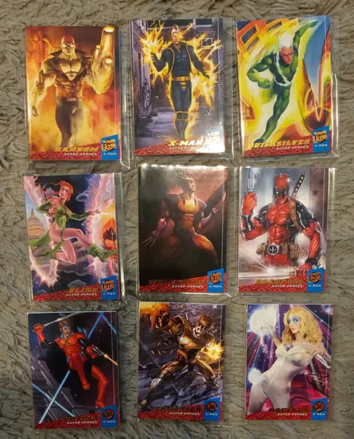 2018 Fleer Ultra Marvel X-Men  BASE CARD SET #1-150 COMPLETE