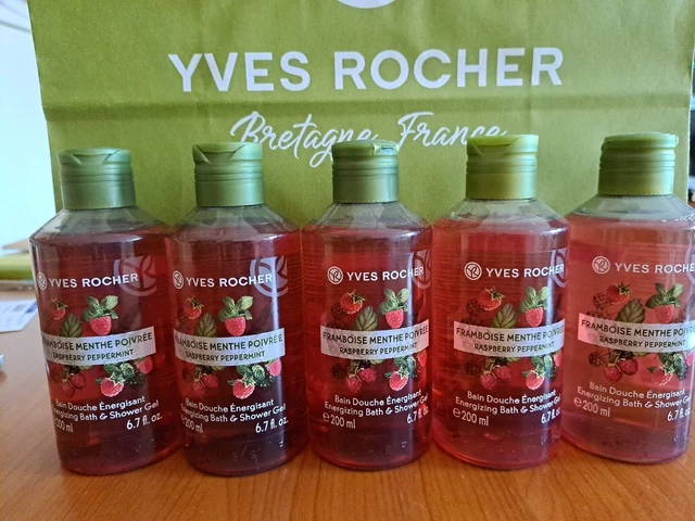 Yves Rocher Nr. 5 Bagnodoccia Fragranza  LAMPONE E MENTA  200 ml Cadauno