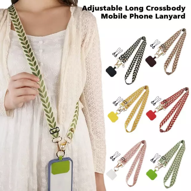 Mobile Phone Hanging Rope Diagonal Hanging Chain Adjustable Cli 4R6T