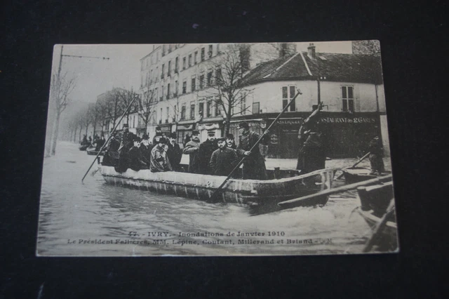 Ivry Inondation De Janvier 1910.President Fallieres Carte Postale Animee