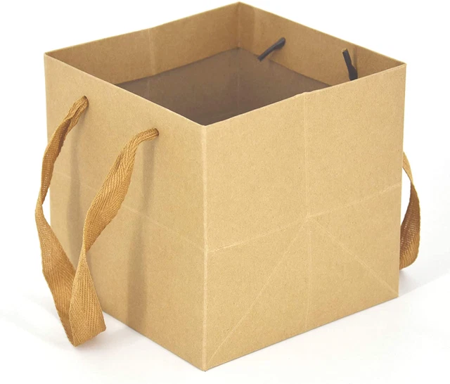 Brown Paper Bags,Gift Bags with Handles,24 Pack Large Gift Bags,8x8x8inch, Heavy
