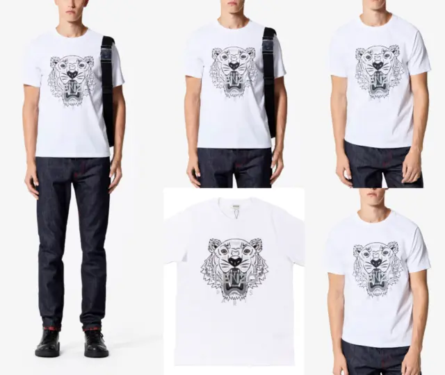 KENZO Classic Tigre Head T-Shirt Varsity Patrimoine Chemise Emblématique Top