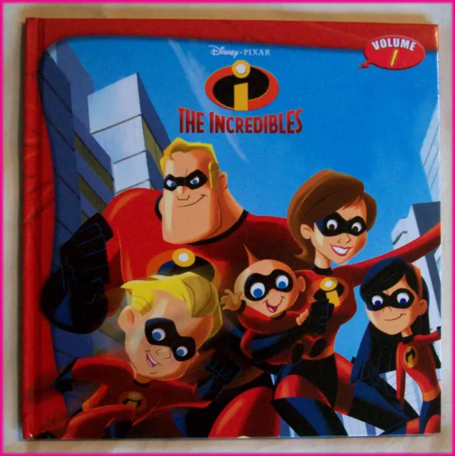 DISNEY THE INCREDIBLES BOOKS - Set of 3 - 23cm Kids HARDCOVER STORYTIME BOOK New 2