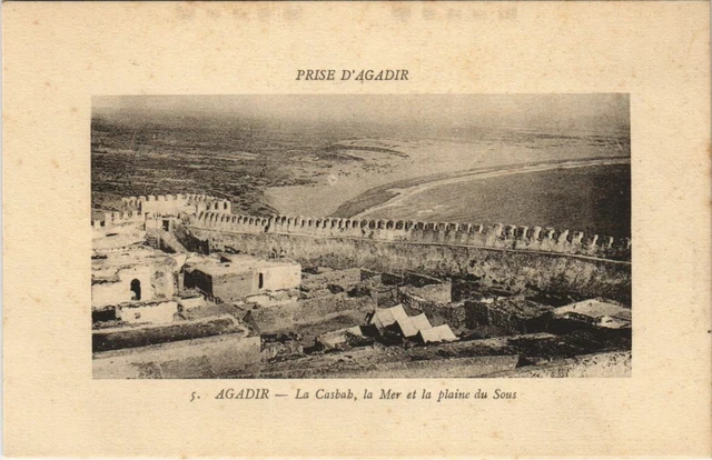 CPA AK Militaire AGADIR La Casbah La mer et la plaine du Sous MAROC (24204)