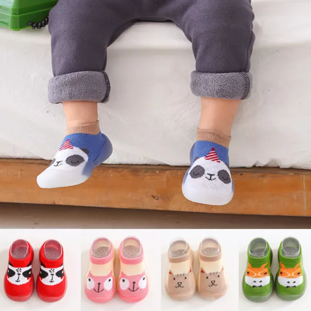 Pantofole antiscivolo bambini bambine bambini piccoli calze scarpe di cotone inverno caldo