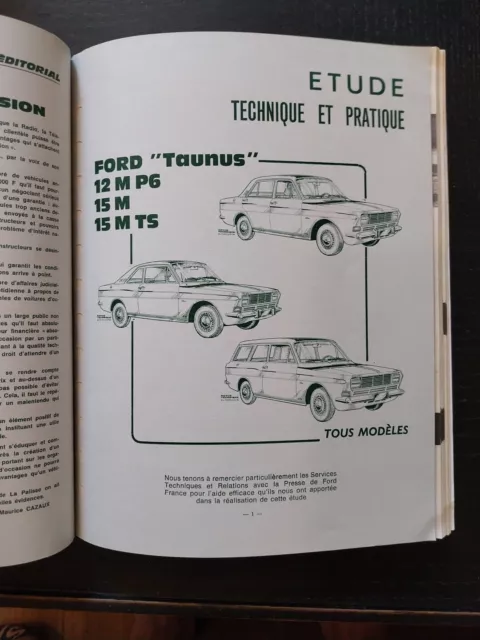 Revue technique FORD TAUNUS 12 M 12 M p6 15 M 15M TS 1967 Rta Ford Taunus