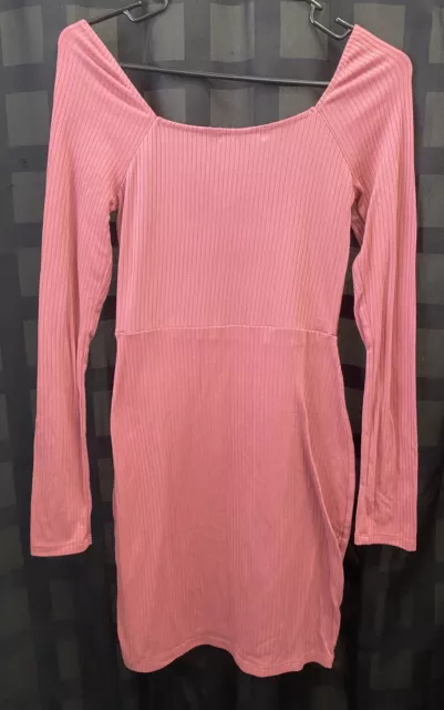 Women's Medium Dress Pink Romper Slimming Short Casual Bodycon Planet Gold S8769 3