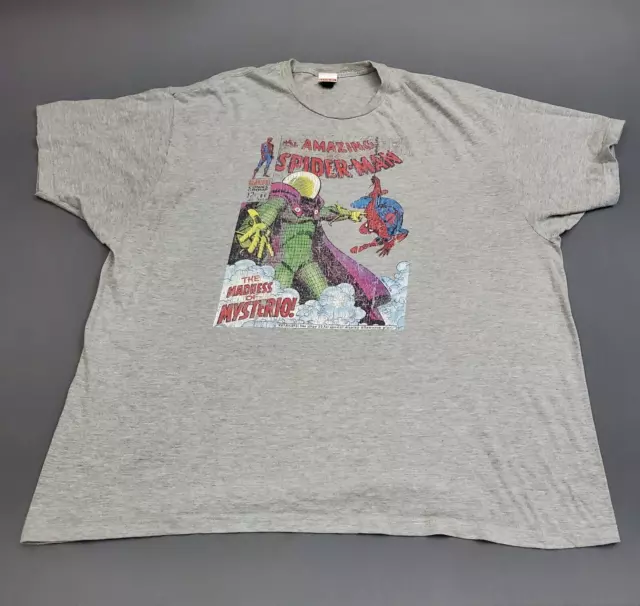 Amazing Spiderman Mysterio Marvel Shirt Mens 3XL XXL Short Sleeve Graphic Gray