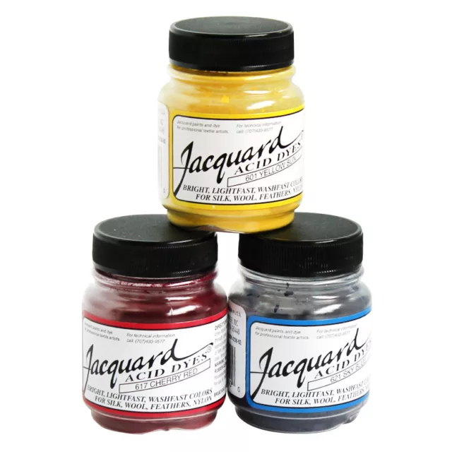 Jacquard ACID DYE - Hot Water Dyes for Protein Fibres in 40 Vibrant Colours