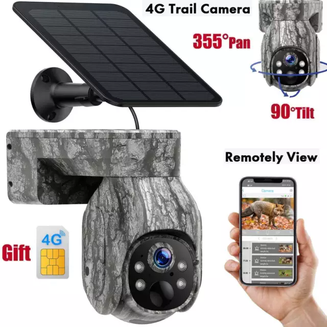 Campark 2K 4G LTE Wildlife Solar Trail Camera PTZ Security Camera With SIM Card