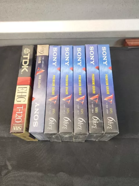 Sony VHS Tape 6 Hours EP Brilliant Color and Sound Premium Grade Sealed. T7