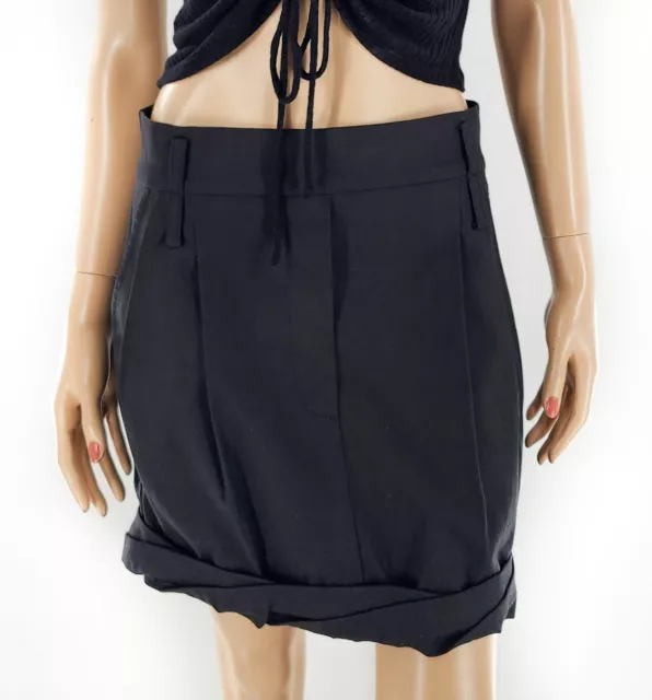 3.1 PHILLIP LIM Black Pleated Mini Skirt Size 6