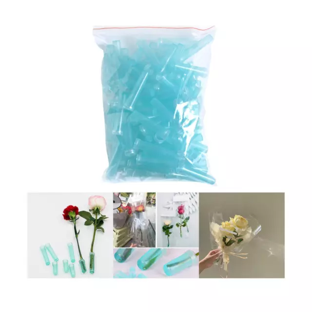 Single Stem Flower Tube Clear Floral Tubes for Fresh Flowers Floral Vials Bulk