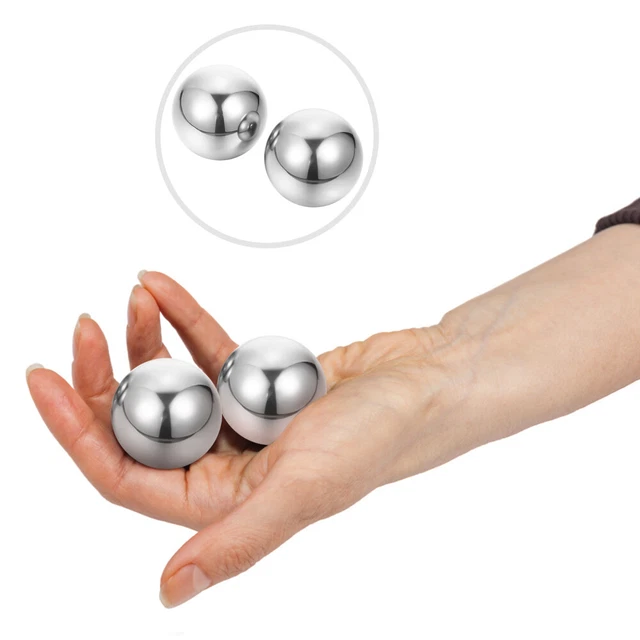 2 pz palline a sfera in acciaio inox per artrite palline da allenamento a mano come giocattolo fisso