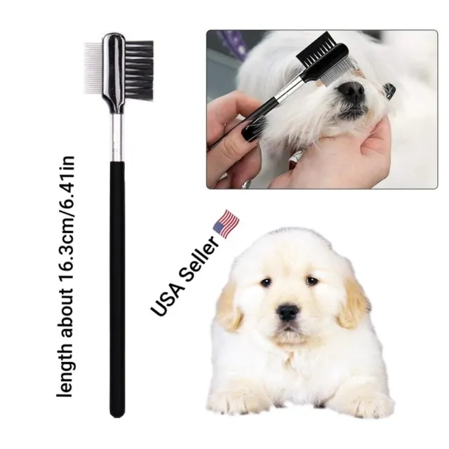 Double-Sided Head Pet Eye Comb Brush Pet Tear Stain Remover Comb Cleaning Dog