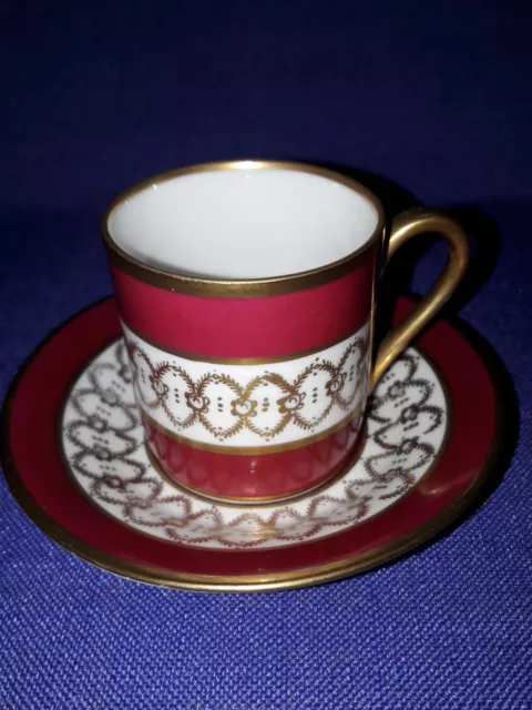 Altes Jugendstil Kaffee- oder Mokkagedeck Porcelain "LIMOGES VIEUX PARIS 1800"