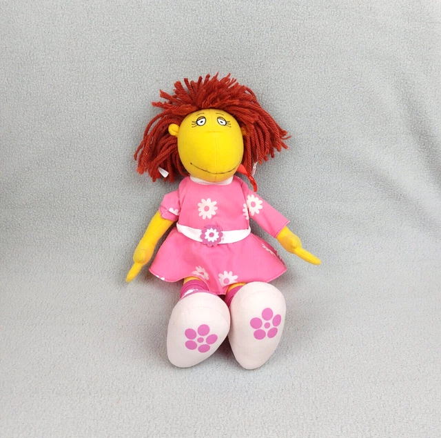 POUPÉE DOUDOU TISSU Rose Puffalump Coeurs Vintage Playskool EUR 38,00