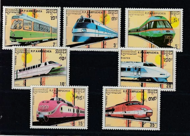 Railway - Locomotives Cambodia 1007 - 13 (MNH)