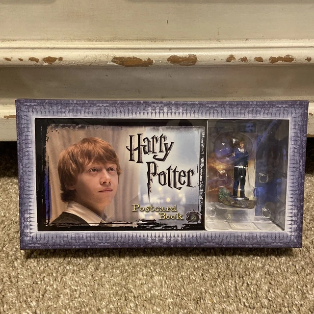 HARRY POTTER POSTCARD Book with Limited Edition Ron Weasley Figure