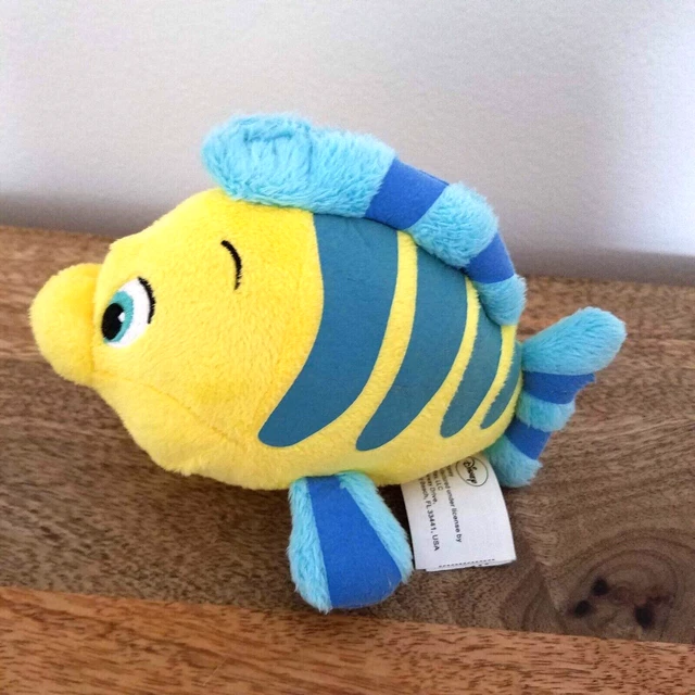 DISNEY THE LITTLE Mermaid Flounder Plush Stuffed Animal Fish Just Play