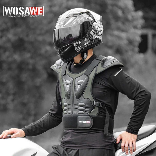 WOSAWE Gilet Protettivo Moto Protezione Petto Armatura Fuori Strada Protezione Sicurezza