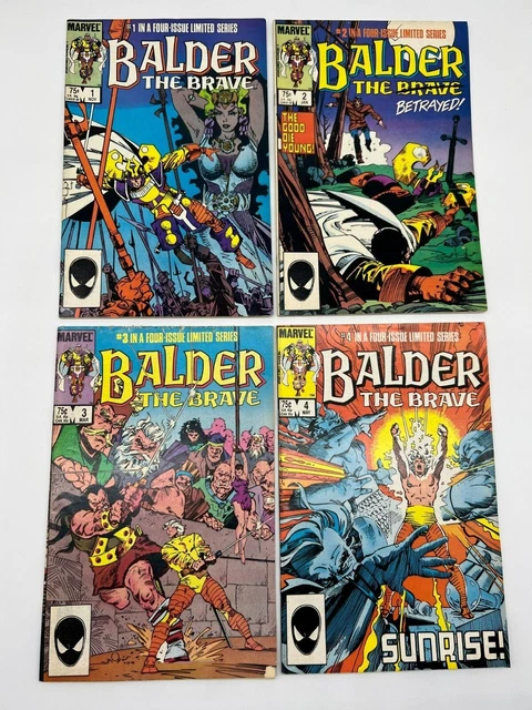 Marvel Comics Balder The Brave No. 1/2/3/4 - 1985/1986 (Lot BW)