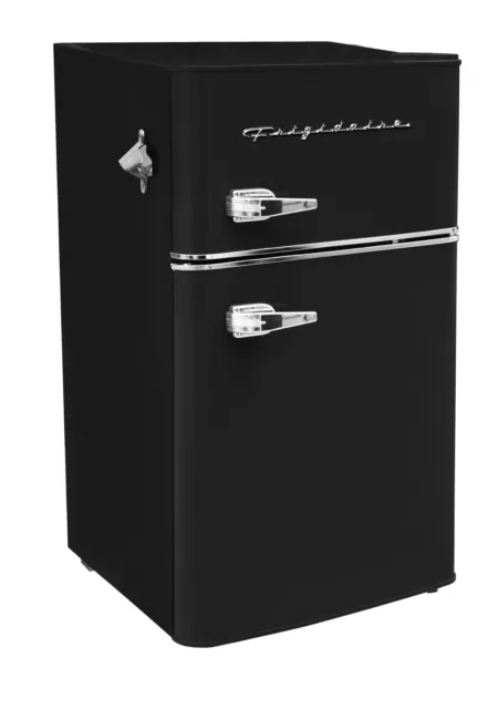 3.1 Cu Ft Two Door Compact Refrigerator with Freezer, Black
