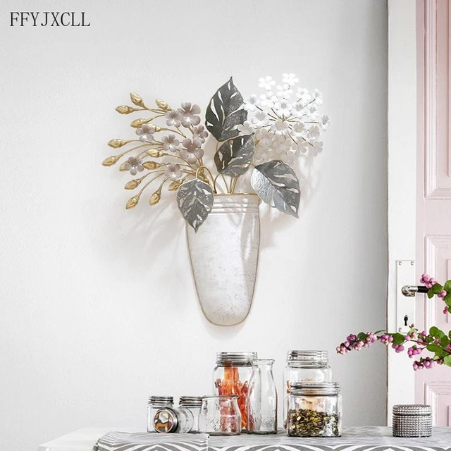 New Wind Creative Wrought Iron Flower Restaurant Wall Decoration Retro Nostalgic
