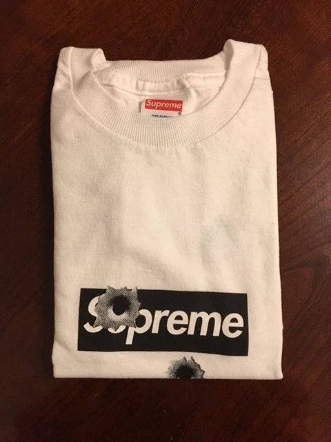 Supreme Shibuya Box Logo T-Shirt Bullet Nate Lowman Medium Tee Shirt White  Black