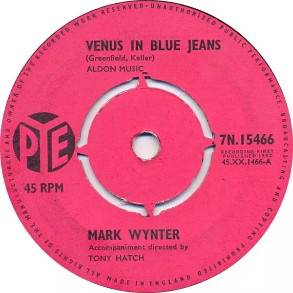 Mark Wynter - Venus in blue jeans / please come back to me ~ Original 7'' vinyl