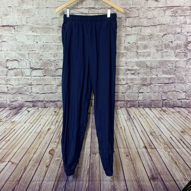 Nike Navy Youth Elastic Waist Nylon Windbreaker Jogger Pants Size Medium