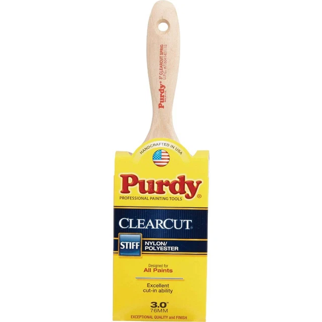 Purdy Clearcut Sprig 3 In. Flat Wall Stiff Paint Brush 144380130 Purdy Clearcut