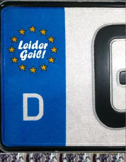 2x Mittelfinger Nummernschild Kennzeichen Plakette Stinkefinger Aufkleber  Euro kaufen bei