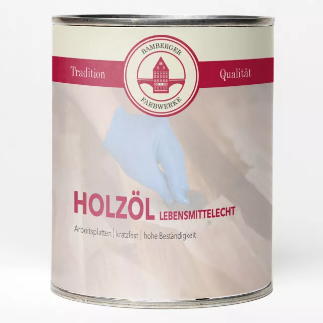 Holzöl Lebensmittelecht 1L Arbeitsplattenöl Farblos Pflegeöl  Naturöl Holzschutz