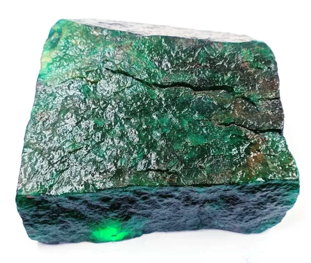 5550 Ct Uncut Rough Chunk Natural Green Emerald Egl Certified Loose Gemstone Mni