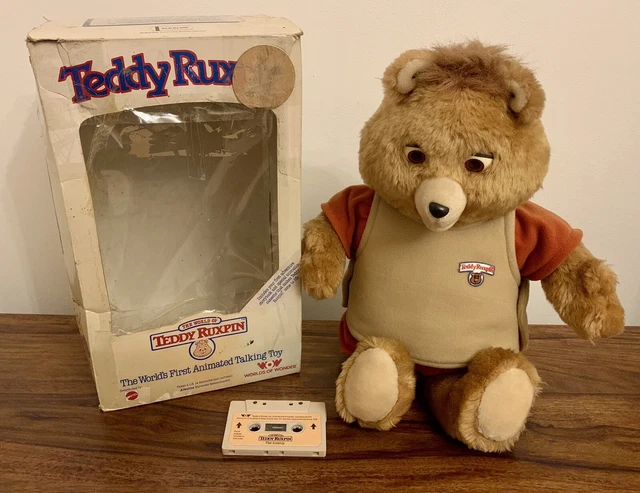 TEDDY RUXPIN BEAR 1985 W The Airship Tape In Original Box Fully