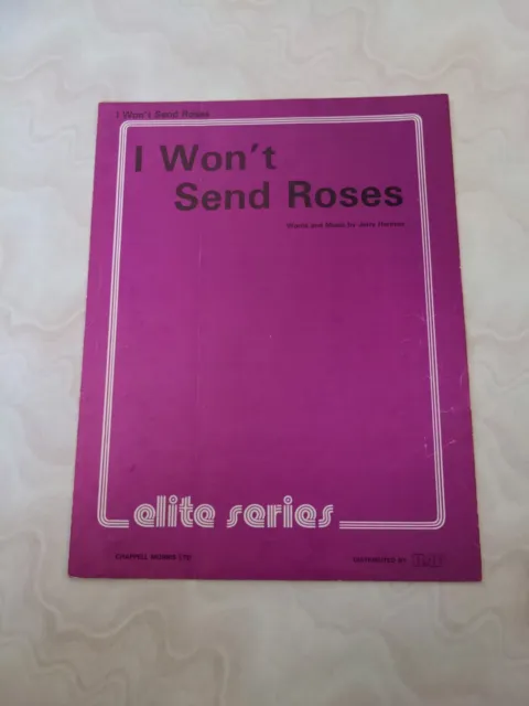 I Won't Send Roses - Jerry Herman - Noten