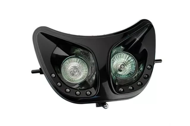 Lichtmaske Doppeloptik LED Derbi Senda schwarz