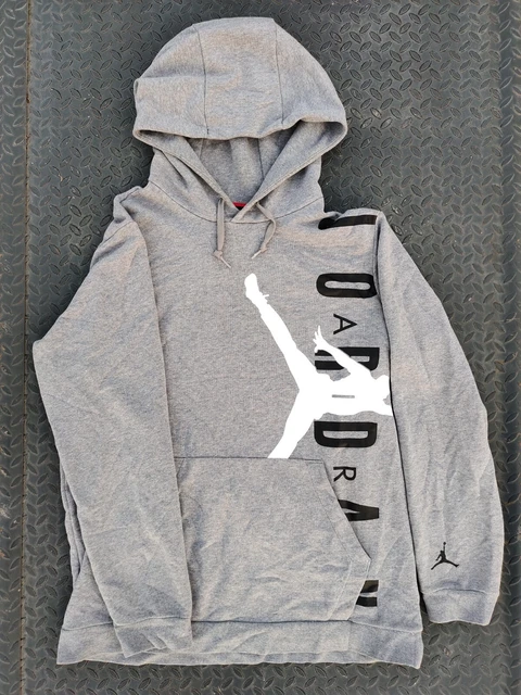FELPA CON CAPPUCCIO LEGGERA DA UOMO NIKE AIR JORDAN JUMPMAN taglia L,  grigio