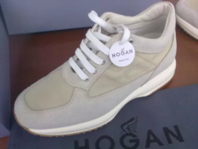 Scarpe HOGAN INTERACTIVE,HONEY suede/BEIGE nylon,Inner Sole 28,8cm-42,5-8,5